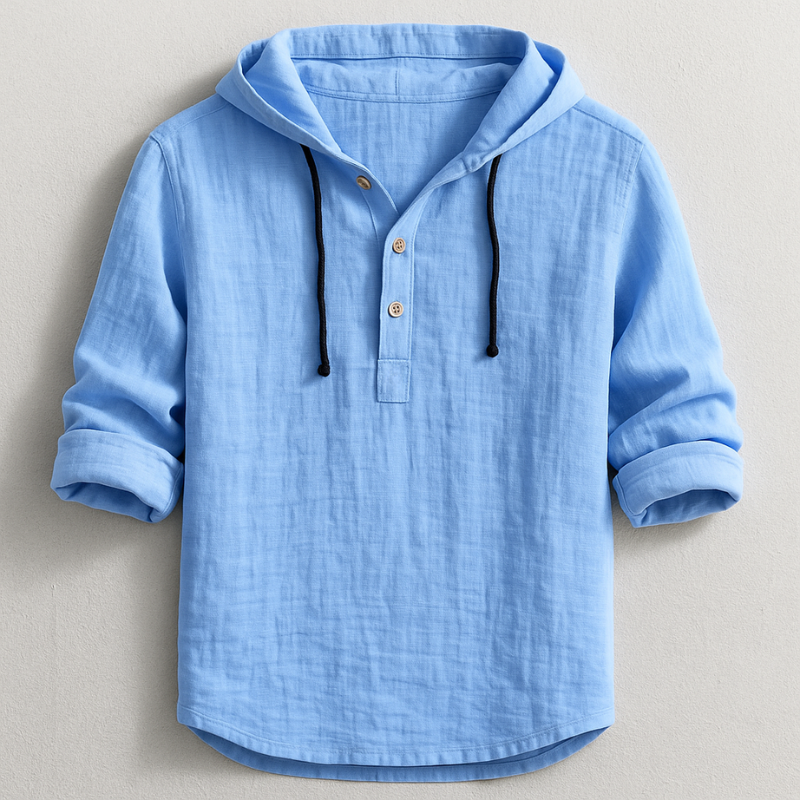 Camisa de Lino con Capucha Rex